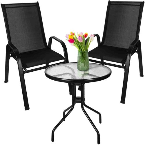 Zestaw mebli balkonowych, ogrodowych 2+1 Krzesła stół