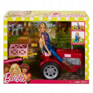 Lalka Barbie Farmerka na Traktorze FRM18