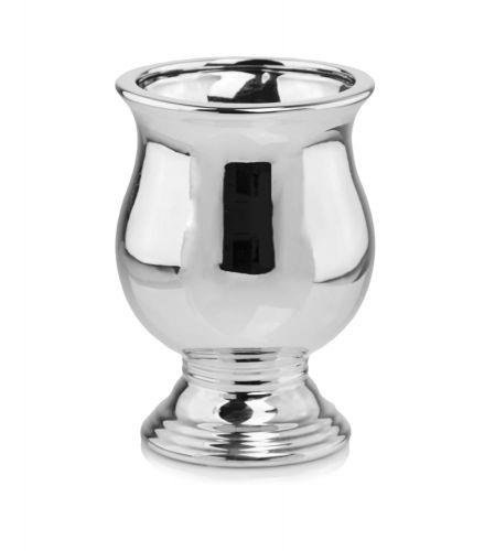 Doniczka wazon ceramiczna srebrna GLAMOUR Moon  15x21cm