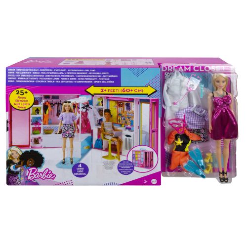 Barbie Fashionistas Wymarzona szafa na ubranka Lalka + Akcesoria GBK10