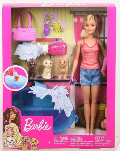 Lalka Barbie Kąpiel Piesków  Basen GDJ37