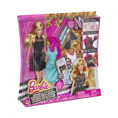 Lalka Barbie Zestaw Brokatowe studio CCN12 + Torebka