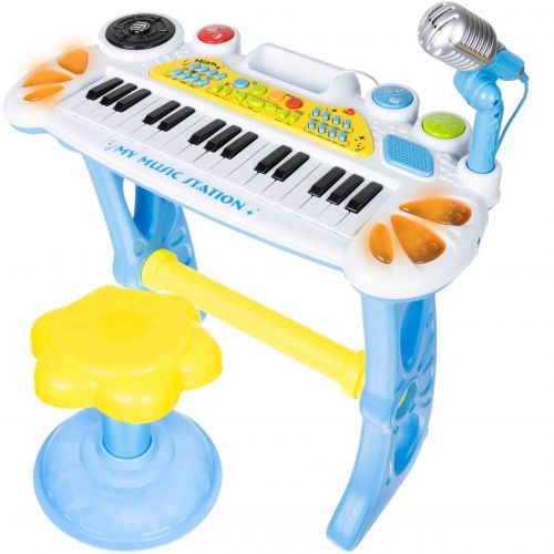 Pianino Keyboard dla Dzieci Organy Mikrofon Stołek
