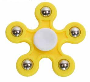 Fidget Spinner Zabawka Zręcznościowa Śnieżka Żółta